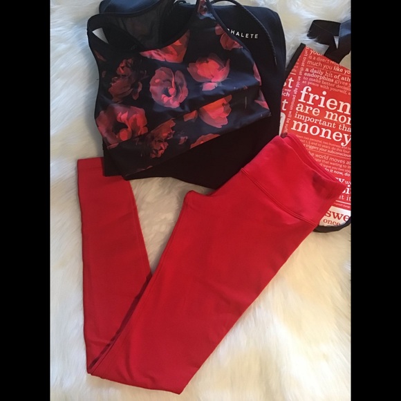 lululemon athletica Pants - Lululemon Wunder Under Red Leggings